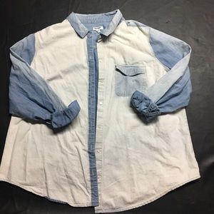 Denim chambray top